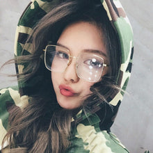 Load image into Gallery viewer, 2023 Square Eyeglasses Frame Women Vintage Oversized Optical Frames Metal Men's Glasses Frame Clear lens Fake Glasses Eyeware