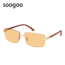 Load image into Gallery viewer, 2023 Square Rimless Sunglasses Men Vintage  Brand Designer Sun Glasses Women Rectangle Diamond Eyeglasses UV400