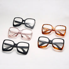 Load image into Gallery viewer, 2023 Square Oversized Glasses Frame Women Men Optical Frame Eyeglasses Punk Retro Leopard Transparent Prescription eyeglasses