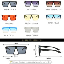Load image into Gallery viewer, 2023 Square Oversized Sunglasses Women Flat Top Gafas Shades For Women Sun glasses okulary  Sunglasses UV400