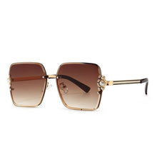 Load image into Gallery viewer, 2023 Square Pearl Inlaid Trend Retro Street Sunglasses INS Modern Sunglasses