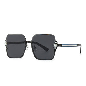 2023 Square Pearl Inlaid Trend Retro Street Sunglasses INS Modern Sunglasses