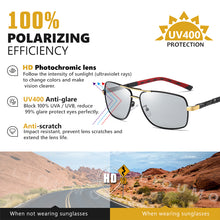 Load image into Gallery viewer, 2023 Square Photochromic Sunglasses For Men Polarized Women Glasses Classic Unisex Driving Goggle Anti-Glare gafas de sol hombre