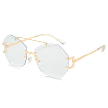 Carica l&#39;immagine nel visualizzatore di Gallery, 2023 Square Rimless Sunglasses Women  Brand Designer Summer Red Glasses Sun glasses For Men UV400 Shades Oculos