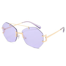 Carica l&#39;immagine nel visualizzatore di Gallery, 2023 Square Rimless Sunglasses Women  Brand Designer Summer Red Glasses Sun glasses For Men UV400 Shades Oculos