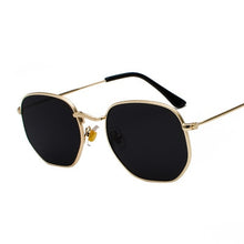 Carica l&#39;immagine nel visualizzatore di Gallery, Square Sunglases Men Hexagon Sun glasses Mannen Women Metal Frame Fishing Glasses Gold gray Eyewear lentes de sol hombre