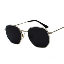 Carica l&#39;immagine nel visualizzatore di Gallery, Square Sunglases Men Hexagon Sun glasses Mannen Women Metal Frame Fishing Glasses Gold gray Eyewear lentes de sol hombre