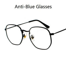 Carica l&#39;immagine nel visualizzatore di Gallery, Square Sunglases Men Hexagon Sun glasses Mannen Women Metal Frame Fishing Glasses Gold gray Eyewear lentes de sol hombre