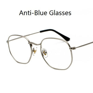 Square Sunglases Men Hexagon Sun glasses Mannen Women Metal Frame Fishing Glasses Gold gray Eyewear lentes de sol hombre