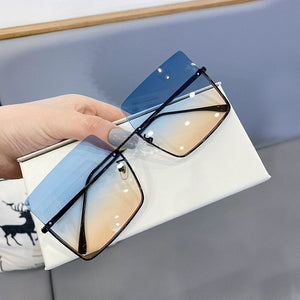 2023 Square Sunglasses Women Glasses Rimless Moda Mujer Zonnebril Dames Lunette De Soleil Femme Vasos Decorativos Gafas