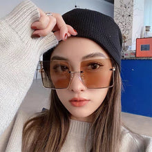 Load image into Gallery viewer, 2023 Square Sunglasses Women Glasses Rimless Moda Mujer Zonnebril Dames Lunette De Soleil Femme Vasos Decorativos Gafas