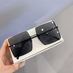 2023 Square Sunglasses Women Glasses Rimless Moda Mujer Zonnebril Dames Lunette De Soleil Femme Vasos Decorativos Gafas