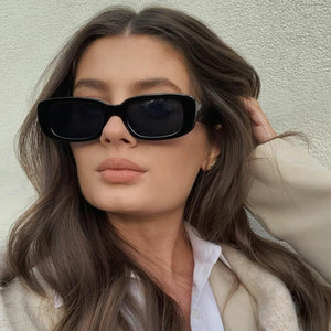 2022 Occhiali da sole quadrati Donna Luxury Brand Viaggi Piccolo rettangolo Occhiali da sole Moda femminile Retro Lunette De Soleil Femme 