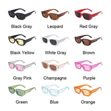 Carica l&#39;immagine nel visualizzatore di Gallery, 2022 Occhiali da sole quadrati Donna Luxury Brand Viaggi Piccolo rettangolo Occhiali da sole Moda femminile Retro Lunette De Soleil Femme 