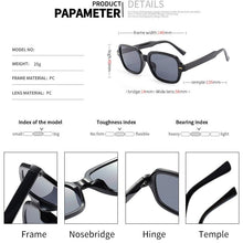 Load image into Gallery viewer, 2023 Square Sunglasses Women Men  Brand Designer Retro Clear Yellow Sun Glasses Vintage Rivet Shades lentes de sol