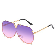 Load image into Gallery viewer, 2023 Square Sunglasses Women Men Oversized Frame One-Piece Sunglasses Gradient  Brand Designer Eyeglasses