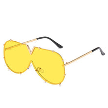 Carica l&#39;immagine nel visualizzatore di Gallery, 2023 Square Sunglasses Women Men Oversized Frame One-Piece Sunglasses Gradient  Brand Designer Eyeglasses