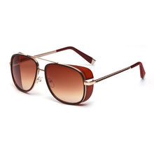 Load image into Gallery viewer, 2023 Steampunk Ton Stark Iron Man 3 Sunglasses Men Brand Women Mirror Designer Sun Glasses Vintage Lens Red UV400 Sunglasses