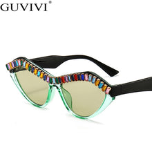 Carica l'immagine nel visualizzatore di Gallery, 2023 Sunglasses Women Cat Eye CZ Diamond Designer Sun Glasses Ladies  Glasses Shades for Women  Bulk Oculos