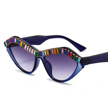 Carica l'immagine nel visualizzatore di Gallery, 2023 Sunglasses Women Cat Eye CZ Diamond Designer Sun Glasses Ladies  Glasses Shades for Women  Bulk Oculos