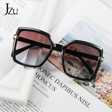 2022 Sunglasses Women Gradient Fashion Brand Designer  retro square frame Women Sunglasses UV400 Black Shades oversized oculos