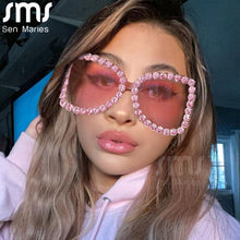 Load image into Gallery viewer, 2023 Sunglasses Women Oversized Diamond Designer Sun Glasses Ladies  Glasses Shades for Women  Bulk Oculos