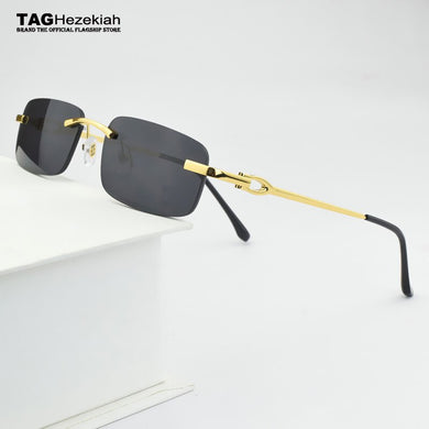 2023 TAG Brand Retro Sunglasses Women Brand Designer Rimless Sun Glasses men Shades Cutting Lens Ladies Eyeglasses Size