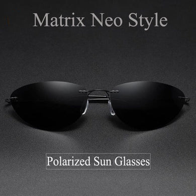 2023 The Matrix Agent Smith Style Polarized Sunglasses Rivets Men Driving titanium Neo Style polygon Sun Glasses for Men