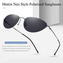 Load image into Gallery viewer, 2023 The Matrix Neo Cool Style Polarized Sunglasses Titanium Rimless Ultralight Men Driving Brand Design Sun Glasses