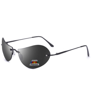 2023 The Matrix Neo Cool Style Polarized Sunglasses Titanium Rimless Ultralight Men Driving Brand Design Sun Glasses