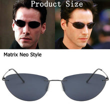 Load image into Gallery viewer, 2023 The Matrix Neo Cool Style Polarized Sunglasses Titanium Rimless Ultralight Men Driving Brand Design Sun Glasses