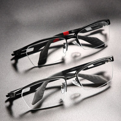 2023 Titanium Glasses Frame Men Square Eyewear Male Half Optical Myopia Prescription Eyeglasses Frames
