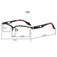 Load image into Gallery viewer, 2023 Titanium Glasses Frame Men Square Eyewear Male Half Optical Myopia Prescription Eyeglasses Frames