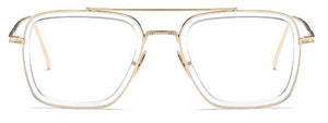 2023 Tony Stark Sunglasses Iron Men Rectangle Vintage transparent trendy sun glasses metal frame sunglasses sunshade