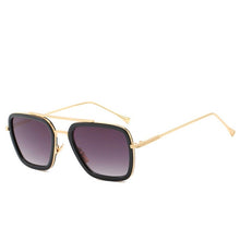 Load image into Gallery viewer, 2023 Tony Stark Sunglasses Iron Men Sun Glasses Rectangle Vintage transparent trendy sun glasses metal frame sunglasses sunshade