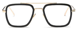 2023 Tony Stark Sunglasses Iron Men Sun Glasses Rectangle Vintage transparent trendy sun glasses metal frame sunglasses sunshade
