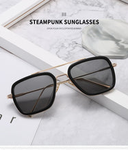 Load image into Gallery viewer, 2023 Tony Stark Sunglasses Iron Men Sun Glasses Rectangle Vintage transparent trendy sun glasses metal frame sunglasses sunshade