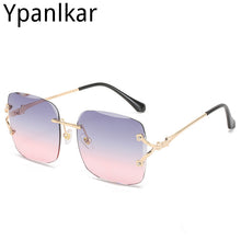 Carica l'immagine nel visualizzatore di Gallery, 2023 Trend Sun Glasses Men Rinless Sunglasses Vintage Square Sun Glasses For Driving Shades Gafas De Sol