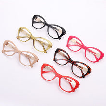 Load image into Gallery viewer, 2023 Trendy Nude Pink Cat Eye Glasses All-Match Optical Spectacles Big Size Plain Eyeglasses Women Eyewear Lunettes