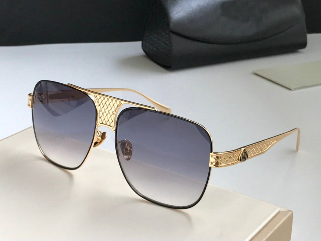 2023 Trendy Oversize Maybach Sunglasses UV400Women's  Gradient Rimless Shaded Large Square Metal Frame Sunglasses