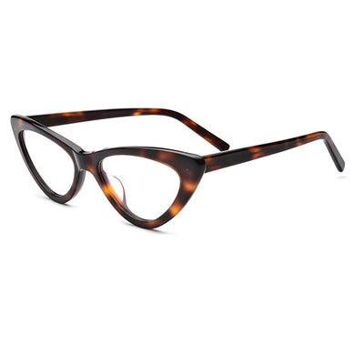 2023 UV400 Clear Lens Cat Women Eyeglasses Brown/Black/White Frame