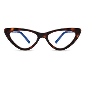 2023 UV400 Clear Lens Cat Women Eyeglasses Brown/Black/White Frame