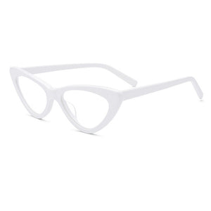 2023 UV400 Clear Lens Cat Women Eyeglasses Brown/Black/White Frame