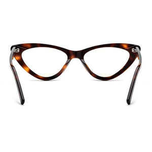 2023 UV400 Clear Lens Cat Women Eyeglasses Brown/Black/White Frame