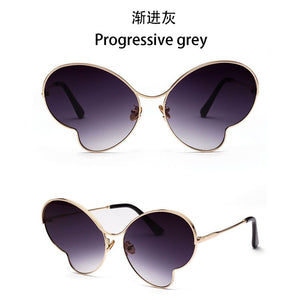2023 Vintage Butterfly Wings Sunglasses Rimless Women Clear Lens Eyewear Men Pink Sun Glasses UV400 Eyewear Female