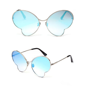 2023 Vintage Butterfly Wings Sunglasses Rimless Women Clear Lens Eyewear Men Pink Sun Glasses UV400 Eyewear Female