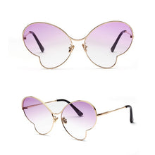 Load image into Gallery viewer, 2023 Vintage Butterfly Wings Sunglasses Rimless Women Clear Lens Eyewear Men Pink Sun Glasses UV400 Eyewear Female