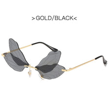 Load image into Gallery viewer, 2023 Vintage Dragonfly Wings Sunglasses Rimless Women Clear Lens Eyewear Men Pink Sun Glasses UV400 Eyewear Female