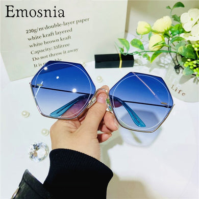 2023 Vintage Polygon Sunglasses Women Trendy Hexagon Brand Designer Sun Glasses  Ladies Glasses Female UV400