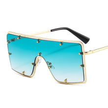 Load image into Gallery viewer, 2023 Vintage Overized Square Sunglasses Men Women Metal Frame Sunglasses One Piece Retro Sun Glasses Women  Eyewear UV400